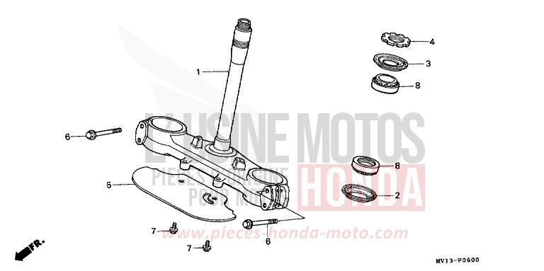 STEERING STEM for Africa Twin 750 SPACE BLUE (PB136I) from 1992
